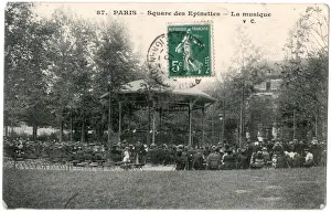 Arrondissement Prints: Bandstand concert, Square des Epinettes, Paris, France