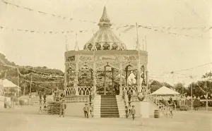 Bandstand decorated for 1911 Coronation, Gibraltar