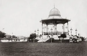 Bandstand in the park, Shanghai Bund, China, c. 1890