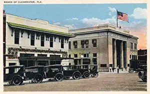 Bank buildings in Clearwater, Florida, USA