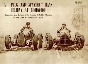 Goggles Collection: Bank holiday at Goodwood