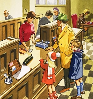 Images Dated 1st June 2007: Bank teller