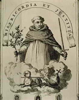 Lamb Prints: Banner of the Inquisition in Goa. Engraving