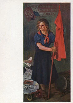 Nikolai Collection: Banner of the revolution - Nikolay Alekseyevich Kasatkin