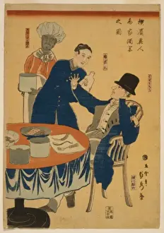 Mercantile Prints: Banquet at a foreign mercantile house in Yokohama