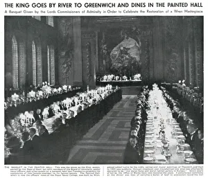 Images Dated 29th March 2019: Banquet in the Painted Hall, Greenwich