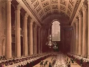Colonnade Collection: Banquet scene in the Egyptian Hall at Mansion House