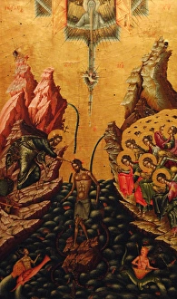 Images Dated 7th August 2007: Baptism of Christ. 16th century, by Onufri
