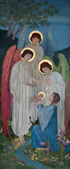 Baptism Prints: The Baptism of St. Brigit By Angels
