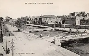Barada river in Damascus, Syria