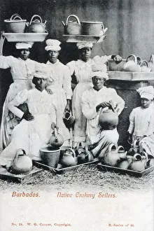 Antilles Collection: Barbados - Native Crockery Sellers. Date: circa 1904
