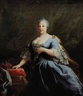 Neckline Collection: Barbara of Portugal (1711-1758). Anonymous portrait