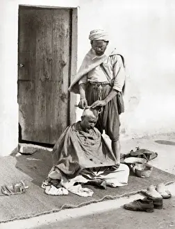 Sahara Prints: Barber, Algerian Sahara, circa 1890