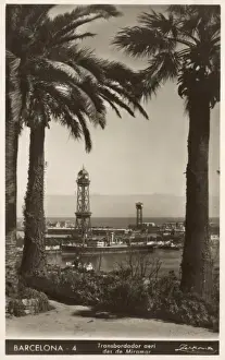 Barcelona, Spain - Cable car from Miramar