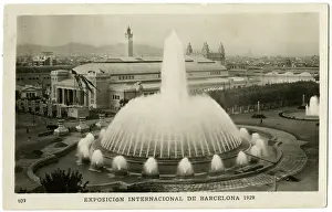 Jets Prints: Barcelona, Spain - Fountain at Great Universal Exhibition