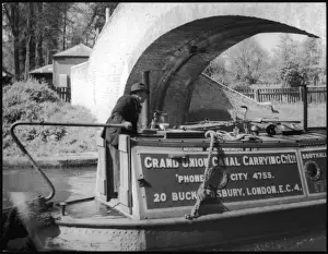 Steering Prints: Barge on River Gade