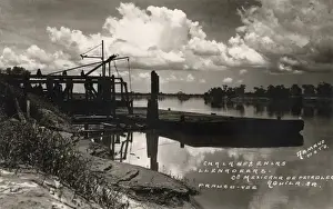 Riverbank Prints: Barges on the bank of the Panuco River, Mexico