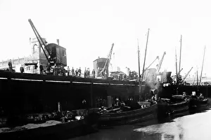 Barges laden with soap, Port Sunlight, early 1900s