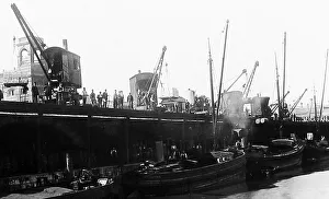 Laden Prints: Barges laden with soap, Port Sunlight soap factory, Wirral