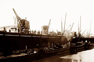 Laden Prints: Barges laden with soap, Port Sunlight, Wirral