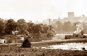 Conisbrough Prints: Barges on the River Don, Conisbrough