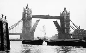Barges, Tower Bridge, London