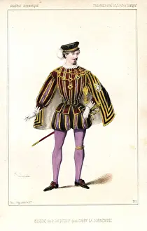 Lopera Prints: Baritone singer Bussine as Jacques I in Gibby