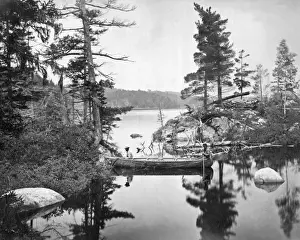 Bark Canoe, Lake Commandeau, Quebec