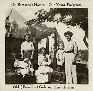 Emigrants Collection: Barnardos Emigrants in Canada - mothers and children