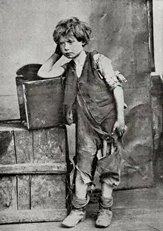 Typical Prints: Barnardos Waif with suitcase