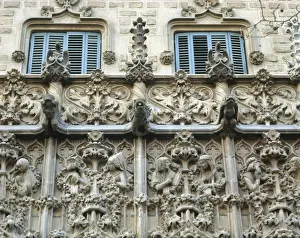 Inspiration Prints: Baro de Quadras Palace. Facade. Detail. Barcelona. Spain