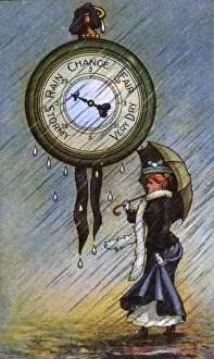 Uncomfortable Prints: Barometer Says Rain 1905