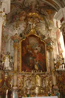 Baroque altar, Landsberg, Bavaria, Germany