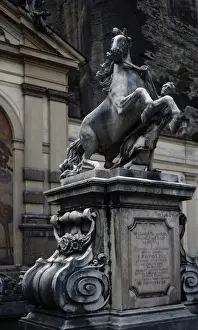 Bernhard Prints: Baroque Art. The Horse Tamer. Sculpture by Michael Bernhard