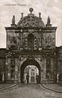 Baroque main gate of the Royal Citadel, Plymouth, Devon