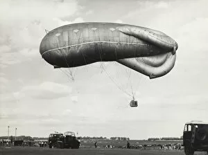 Barrage Balloon Used for Parachute Training During WW2
