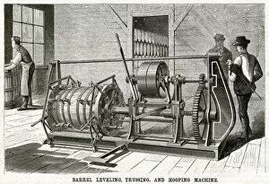 Shaft Collection: Barrel leveling, trussing and hooping machine 1875