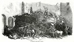 Images Dated 30th August 2019: Barricade in the Rue St Martin 1848