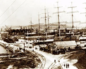 Barry Prints: Barry Dock, Wales early 1900's