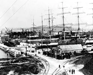 Barry Prints: Barry Docks Entrance Victorian period