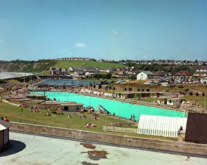 Barry Prints: Barry Island - Bathing pool, The Knap