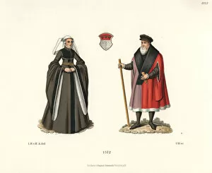 Burgher Collection: Bartholomeus Brun, burgher, and burgher woman