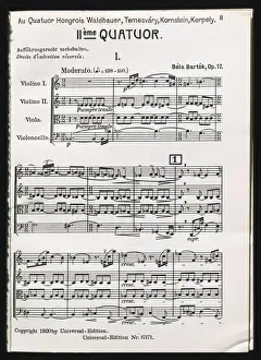 Quartet Prints: BARTOK, Bela (1881-1945)