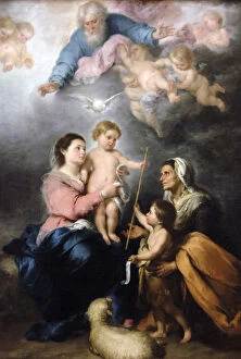 Seville Collection: Bartolome Esteban Murillo (1618-1682). The Holy Family, 1682