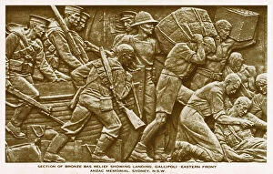 Bravery Collection: Bas relief from the Anzac Memorial - Sydney, Australia