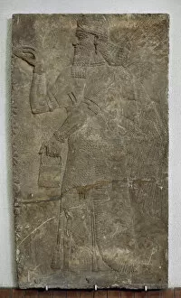 Assyrian Gallery: Bas relief Assyrian Genie. 9th century BC. Archeological Mus