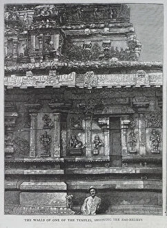 Temples Collection: Bas-reliefs, temple complex, Humpi, India