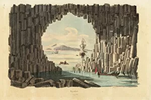 Pittoresque Gallery: Basalt columns in Fingals Cave, Staffa