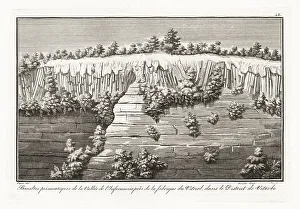 Mineralogy Prints: Basalt prisms in the Infernaccio Valley, Viterbo, central Italy