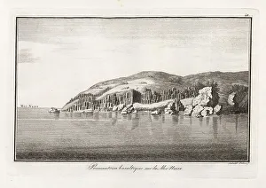 Mineralogy Prints: Basalt promontory Youm-Bournon on the Black Sea